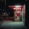 massage parlor at night, but still open